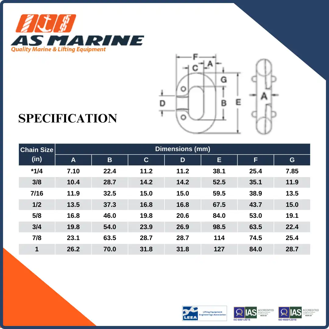 Specification G335 Crosby USA